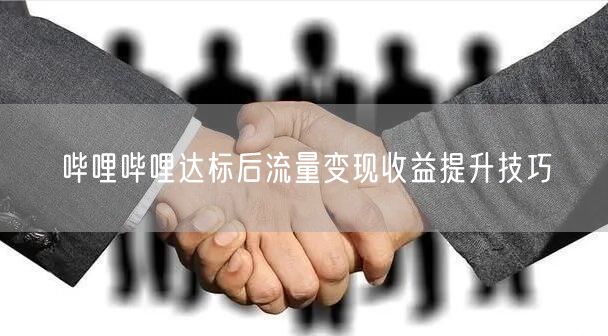 哔哩哔哩达标后流量变现收益提升技巧
