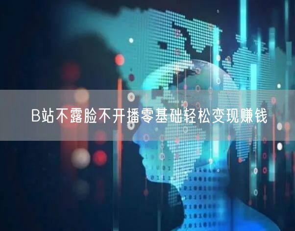 B站不露脸不开播零基础轻松变现赚钱