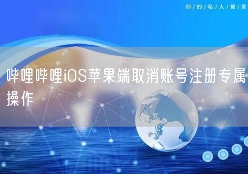哔哩哔哩iOS苹果端取消账号注册专属操作