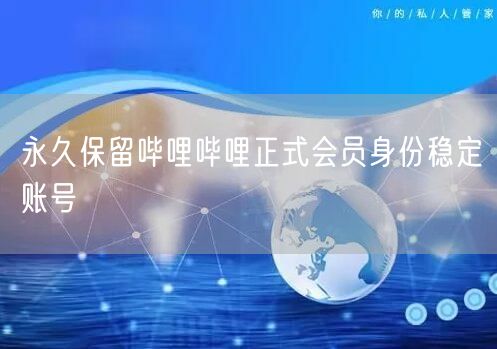 永久保留哔哩哔哩正式会员身份稳定账号