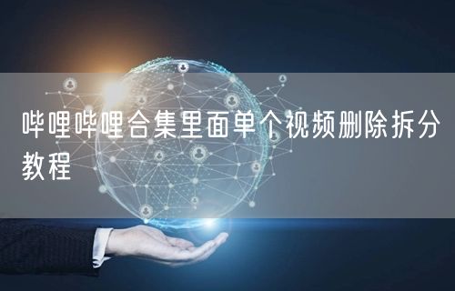 哔哩哔哩合集里面单个视频删除拆分教程