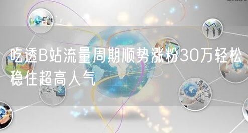 吃透B站流量周期顺势涨粉30万轻松稳住超高人气