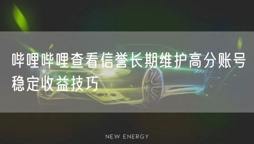 哔哩哔哩查看信誉长期维护高分账号稳定收益技巧