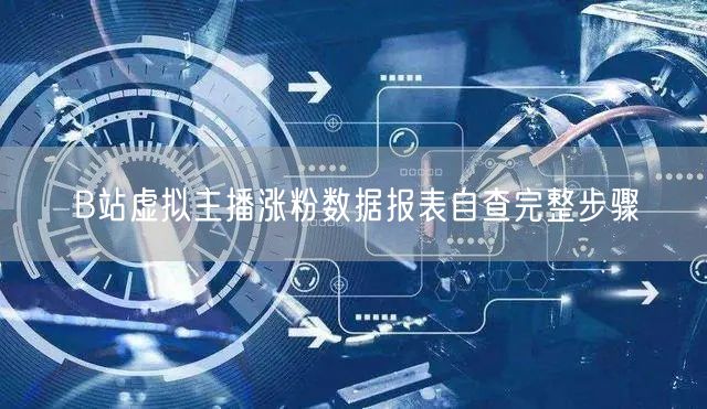 B站虚拟主播涨粉数据报表自查完整步骤