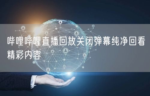 哔哩哔哩直播回放关闭弹幕纯净回看精彩内容