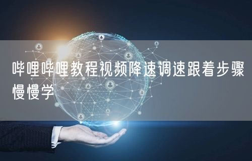 哔哩哔哩教程视频降速调速跟着步骤慢慢学