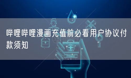 哔哩哔哩漫画充值前必看用户协议付款须知