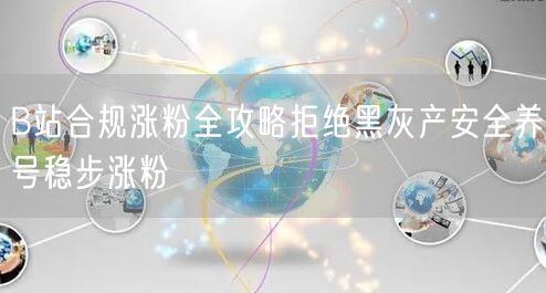 B站合规涨粉全攻略拒绝黑灰产安全养号稳步涨粉